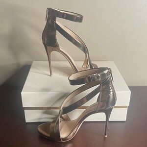 Vince Camuto Copper Metallic Strappy Heels
